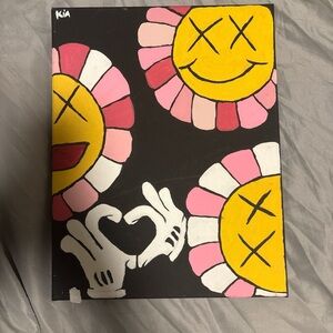 Colorful Smiley Face Art Canvas